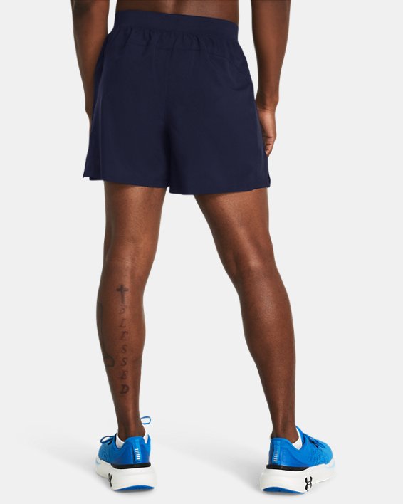 Men's UA Launch Unlined 5" Shorts in Blue image number 1